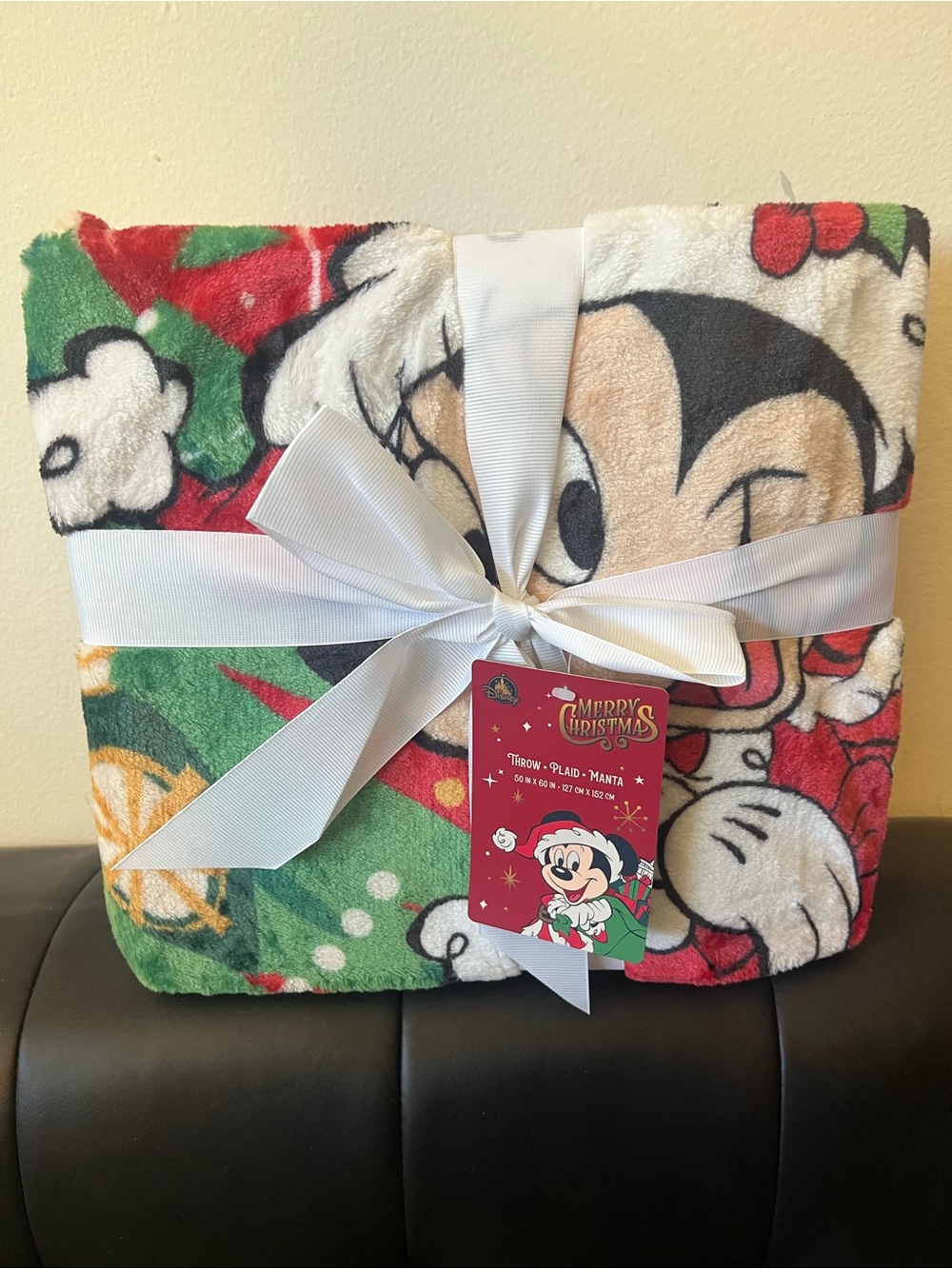 NWT Mickey & Friends Christmas plush throw
